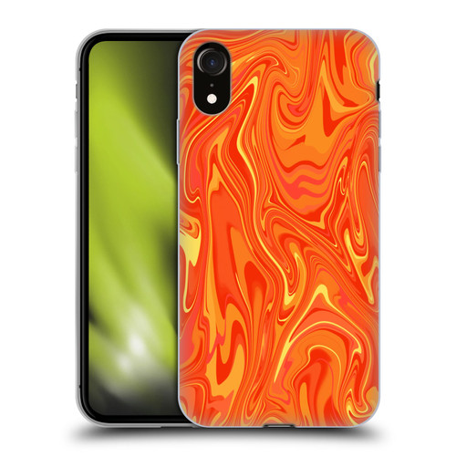 Suzan Lind Marble 2 Orange Soft Gel Case for Apple iPhone XR