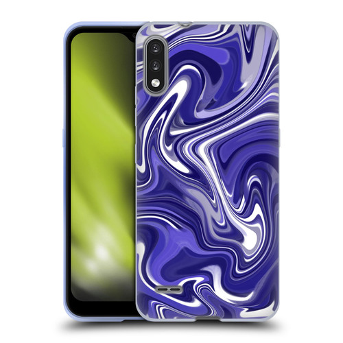 Suzan Lind Marble 2 Dark Violet Soft Gel Case for LG K22