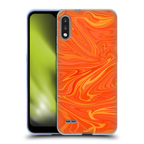 Suzan Lind Marble 2 Honey Orange Soft Gel Case for LG K22