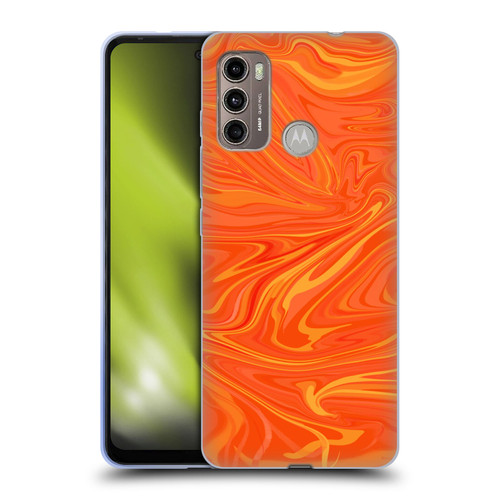 Suzan Lind Marble 2 Honey Orange Soft Gel Case for Motorola Moto G60 / Moto G40 Fusion