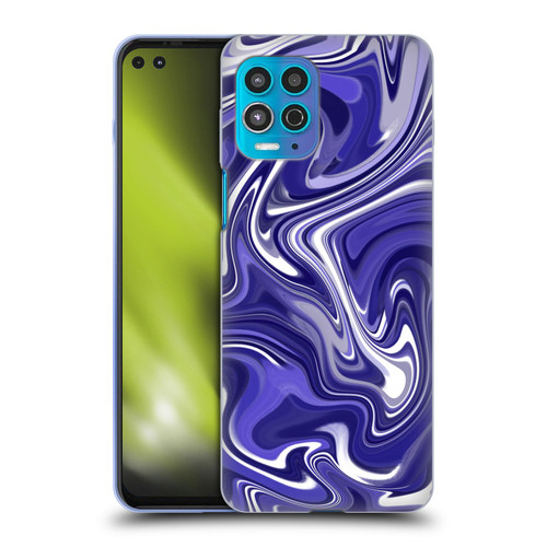 Suzan Lind Marble 2 Dark Violet Soft Gel Case for Motorola Moto G100