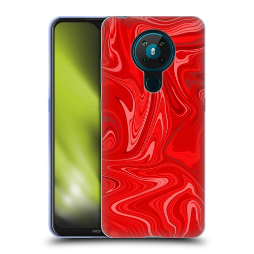 Suzan Lind Marble 2 Red Soft Gel Case for Nokia 5.3