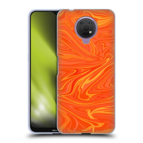 Suzan Lind Marble 2 Honey Orange Soft Gel Case for Nokia G10