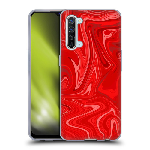 Suzan Lind Marble 2 Red Soft Gel Case for OPPO Find X2 Lite 5G