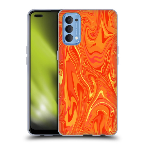 Suzan Lind Marble 2 Orange Soft Gel Case for OPPO Reno 4 5G