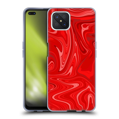 Suzan Lind Marble 2 Red Soft Gel Case for OPPO Reno4 Z 5G