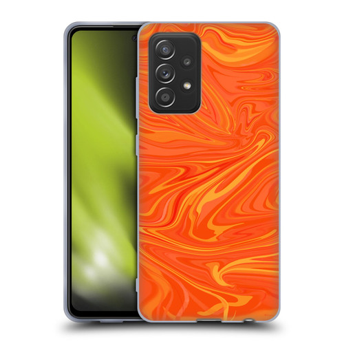 Suzan Lind Marble 2 Honey Orange Soft Gel Case for Samsung Galaxy A52 / A52s / 5G (2021)