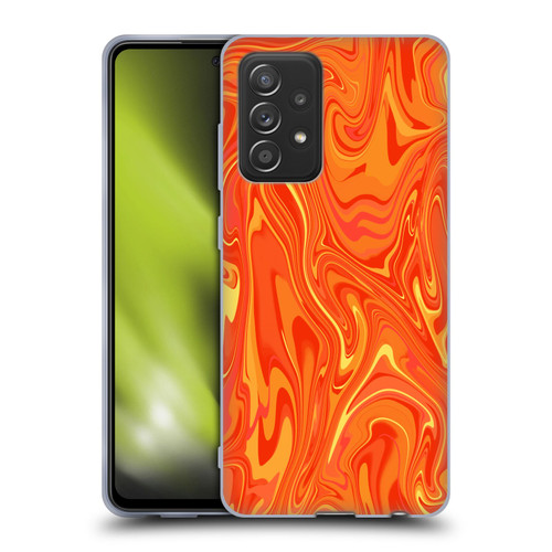 Suzan Lind Marble 2 Orange Soft Gel Case for Samsung Galaxy A52 / A52s / 5G (2021)