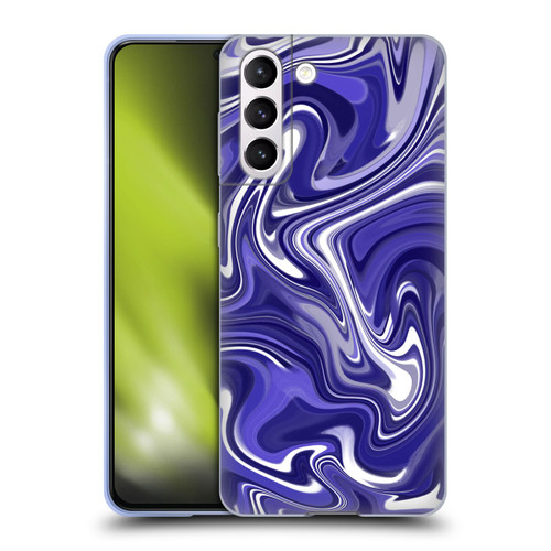Suzan Lind Marble 2 Dark Violet Soft Gel Case for Samsung Galaxy S21 5G