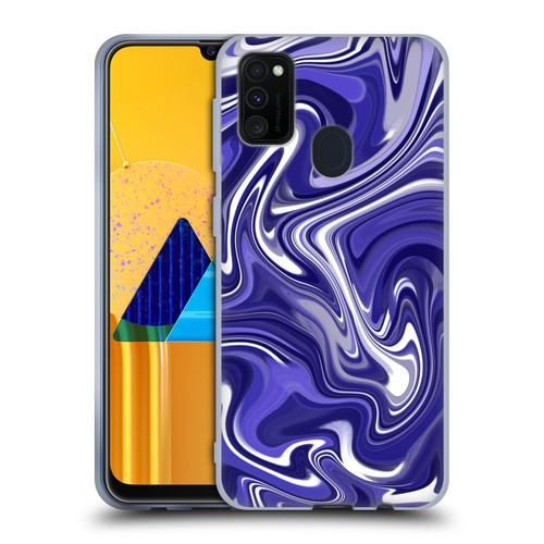 Suzan Lind Marble 2 Dark Violet Soft Gel Case for Samsung Galaxy M30s (2019)/M21 (2020)