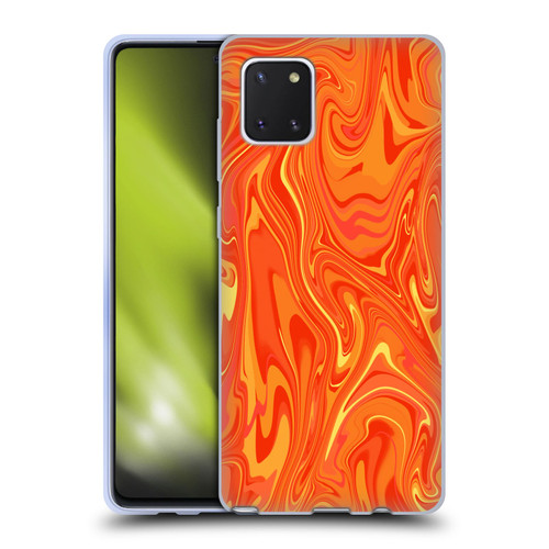 Suzan Lind Marble 2 Orange Soft Gel Case for Samsung Galaxy Note10 Lite