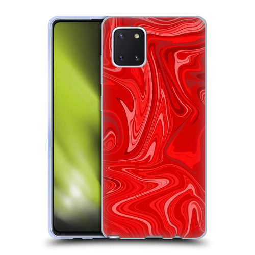 Suzan Lind Marble 2 Red Soft Gel Case for Samsung Galaxy Note10 Lite