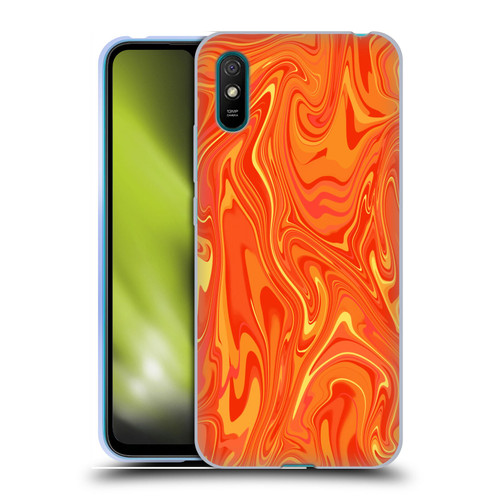 Suzan Lind Marble 2 Orange Soft Gel Case for Xiaomi Redmi 9A / Redmi 9AT