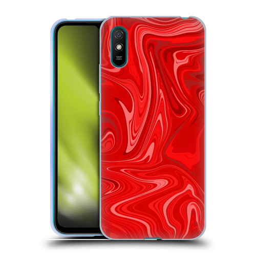 Suzan Lind Marble 2 Red Soft Gel Case for Xiaomi Redmi 9A / Redmi 9AT