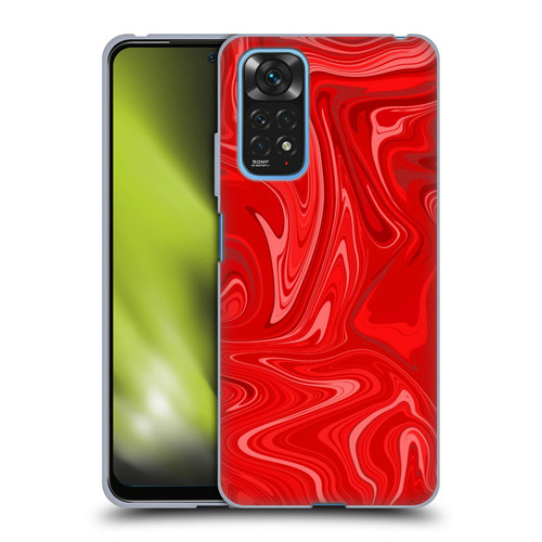 Suzan Lind Marble 2 Red Soft Gel Case for Xiaomi Redmi Note 11 / Redmi Note 11S