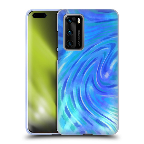 Suzan Lind Tie Dye 2 Deep Blue Soft Gel Case for Huawei P40 5G