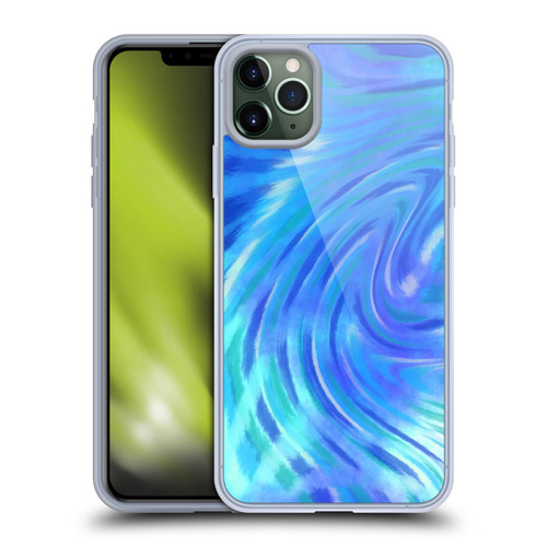 Suzan Lind Tie Dye 2 Deep Blue Soft Gel Case for Apple iPhone 11 Pro Max