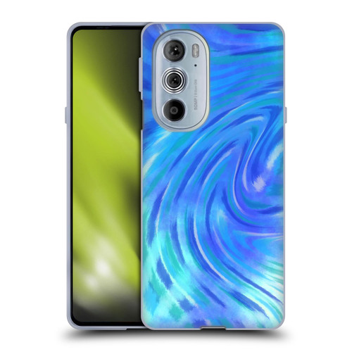 Suzan Lind Tie Dye 2 Deep Blue Soft Gel Case for Motorola Edge X30