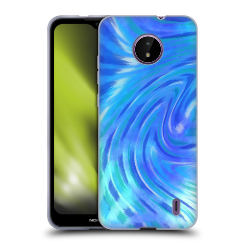 Suzan Lind Tie Dye 2 Deep Blue Soft Gel Case for Nokia C10 / C20