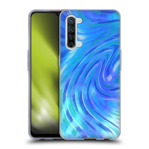 Suzan Lind Tie Dye 2 Deep Blue Soft Gel Case for OPPO Find X2 Lite 5G