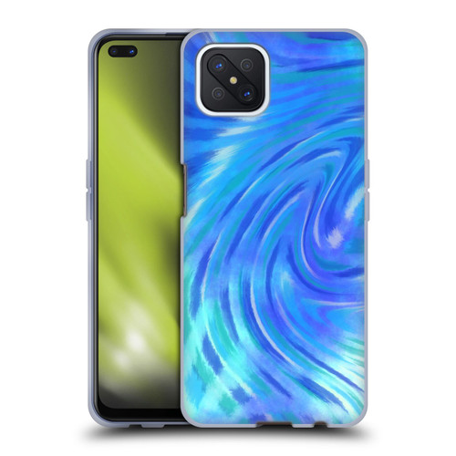 Suzan Lind Tie Dye 2 Deep Blue Soft Gel Case for OPPO Reno4 Z 5G