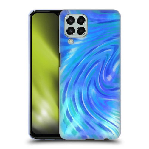 Suzan Lind Tie Dye 2 Deep Blue Soft Gel Case for Samsung Galaxy M33 (2022)