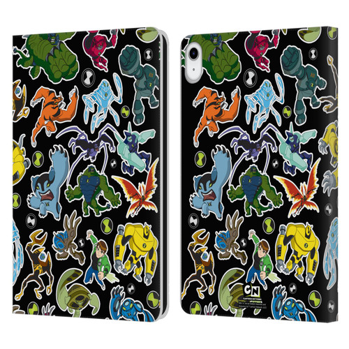 Ben 10: Ultimate Alien Graphics Alien Pattern Leather Book Wallet Case Cover For Apple iPad 10.9 (2022)