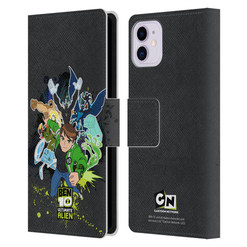 Ben 10: Ultimate Alien Graphics Character Art Leather Book Wallet Case Cover For Apple iPhone 11