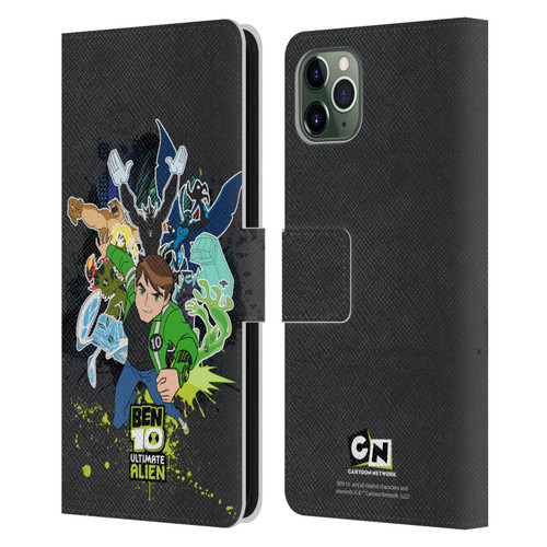 Ben 10: Ultimate Alien Graphics Character Art Leather Book Wallet Case Cover For Apple iPhone 11 Pro Max