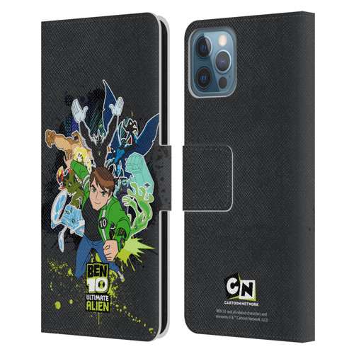 Ben 10: Ultimate Alien Graphics Character Art Leather Book Wallet Case Cover For Apple iPhone 12 / iPhone 12 Pro
