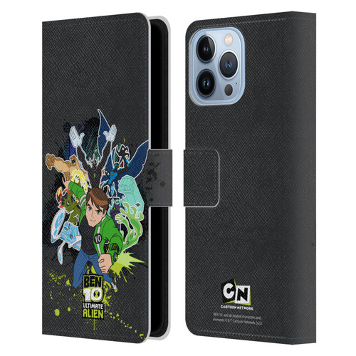 Ben 10: Ultimate Alien Graphics Character Art Leather Book Wallet Case Cover For Apple iPhone 13 Pro Max