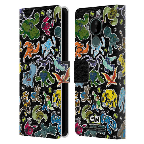 Ben 10: Ultimate Alien Graphics Alien Pattern Leather Book Wallet Case Cover For Nokia C30