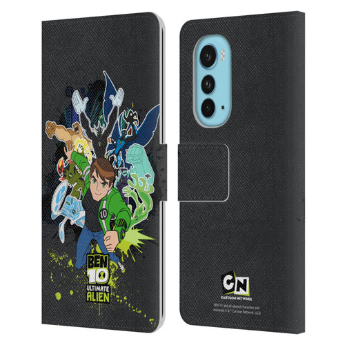 Ben 10: Ultimate Alien Graphics Character Art Leather Book Wallet Case Cover For Motorola Edge (2022)