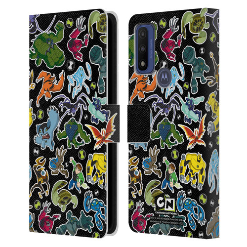 Ben 10: Ultimate Alien Graphics Alien Pattern Leather Book Wallet Case Cover For Motorola G Pure