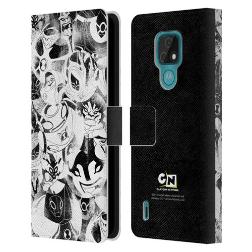 Ben 10: Ultimate Alien Graphics Ultimate Forms Leather Book Wallet Case Cover For Motorola Moto E7