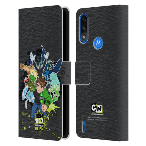 Ben 10: Ultimate Alien Graphics Character Art Leather Book Wallet Case Cover For Motorola Moto E7 Power / Moto E7i Power