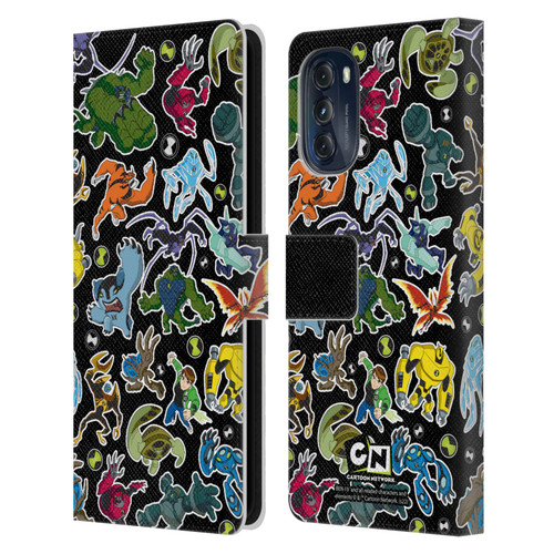 Ben 10: Ultimate Alien Graphics Alien Pattern Leather Book Wallet Case Cover For Motorola Moto G (2022)