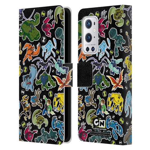 Ben 10: Ultimate Alien Graphics Alien Pattern Leather Book Wallet Case Cover For OnePlus 9 Pro