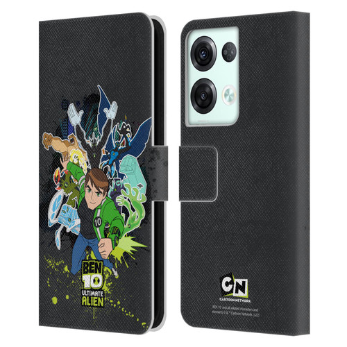 Ben 10: Ultimate Alien Graphics Character Art Leather Book Wallet Case Cover For OPPO Reno8 Pro