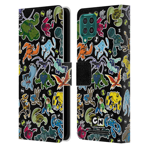 Ben 10: Ultimate Alien Graphics Alien Pattern Leather Book Wallet Case Cover For Samsung Galaxy F62 (2021)