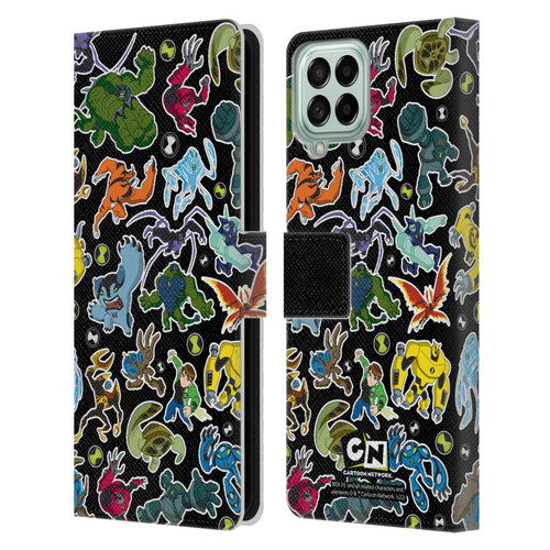 Ben 10: Ultimate Alien Graphics Alien Pattern Leather Book Wallet Case Cover For Samsung Galaxy M53 (2022)