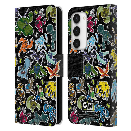 Ben 10: Ultimate Alien Graphics Alien Pattern Leather Book Wallet Case Cover For Samsung Galaxy S23 5G