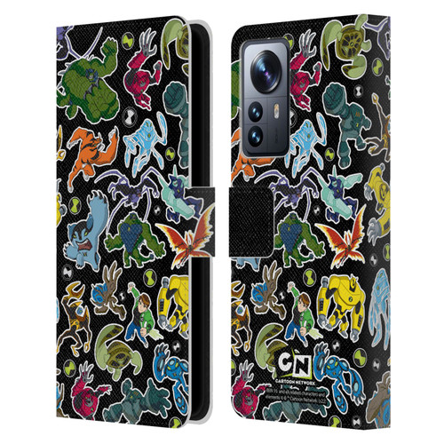 Ben 10: Ultimate Alien Graphics Alien Pattern Leather Book Wallet Case Cover For Xiaomi 12 Pro