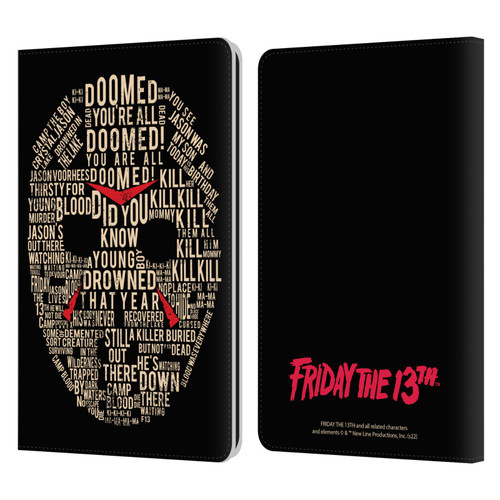 Friday the 13th 1980 Graphics Typography Leather Book Wallet Case Cover For Amazon Kindle Paperwhite 1 / 2 / 3