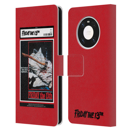 Friday the 13th 1980 Graphics Poster 2 Leather Book Wallet Case Cover For Huawei Mate 40 Pro 5G