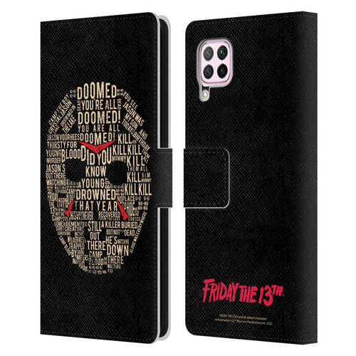 Friday the 13th 1980 Graphics Typography Leather Book Wallet Case Cover For Huawei Nova 6 SE / P40 Lite