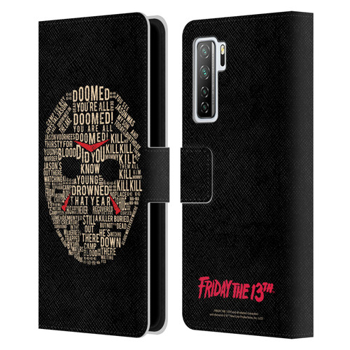 Friday the 13th 1980 Graphics Typography Leather Book Wallet Case Cover For Huawei Nova 7 SE/P40 Lite 5G