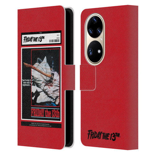 Friday the 13th 1980 Graphics Poster 2 Leather Book Wallet Case Cover For Huawei P50 Pro