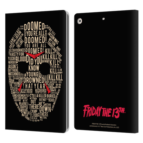 Friday the 13th 1980 Graphics Typography Leather Book Wallet Case Cover For Apple iPad 10.2 2019/2020/2021