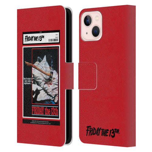 Friday the 13th 1980 Graphics Poster 2 Leather Book Wallet Case Cover For Apple iPhone 13